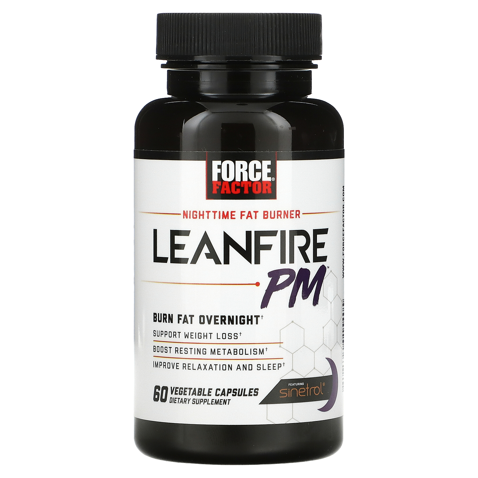 Спалювач жиру Force Factor Leanfire PM нічний 60 рослинних капсул - фото 3