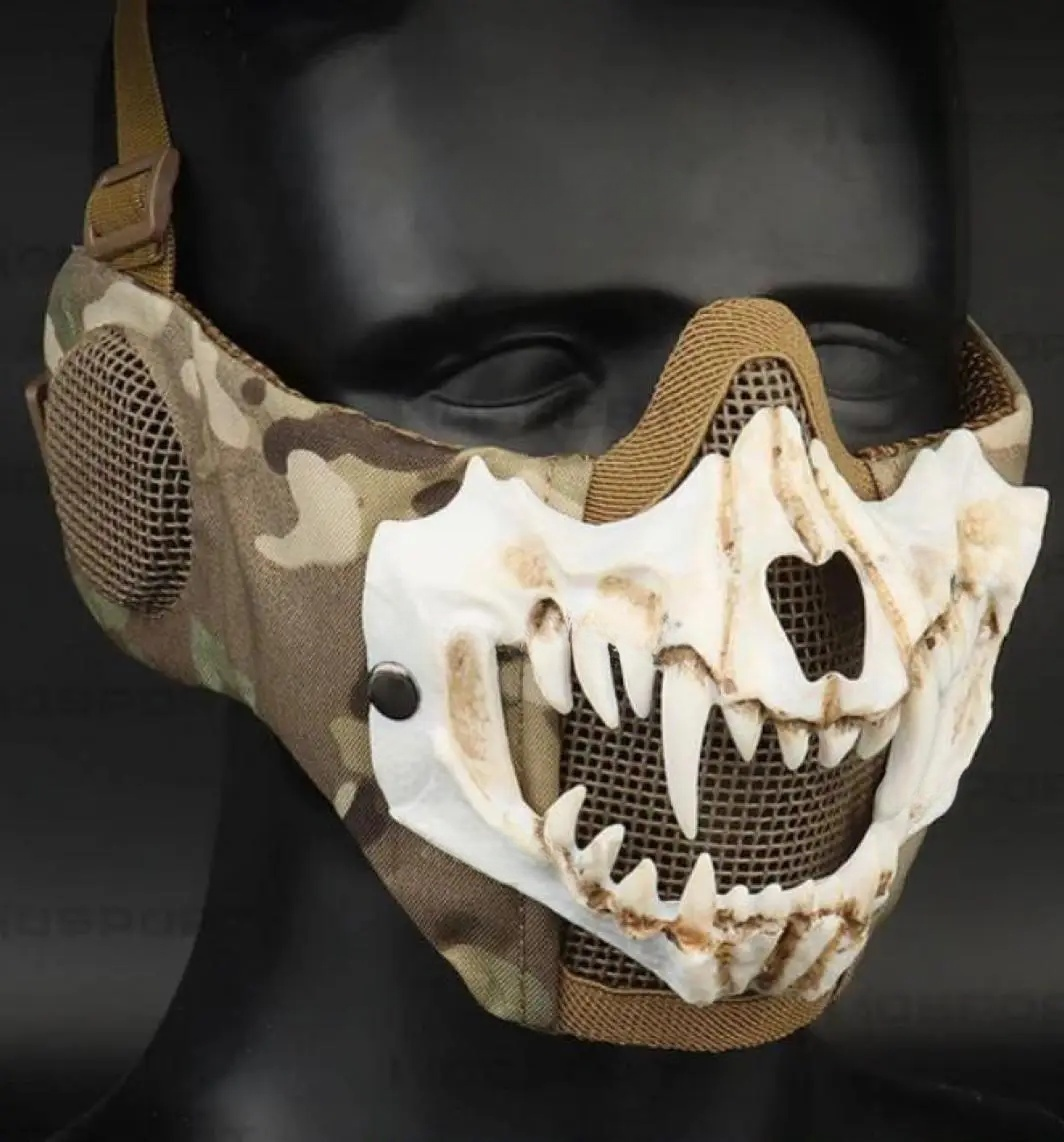 Маска Fang Real CS зі сталевою сіткою Airsoft Мульткам (MK001020) - фото 3