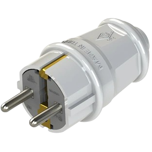 Вилка с заземлением NA-UEA 1010 евро 16А Белый (29466176)