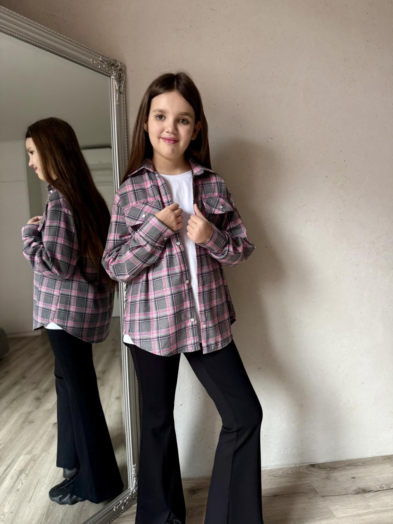 Рубашка подростковая для девочки из фланели IRmAS 1333 152 см Серый