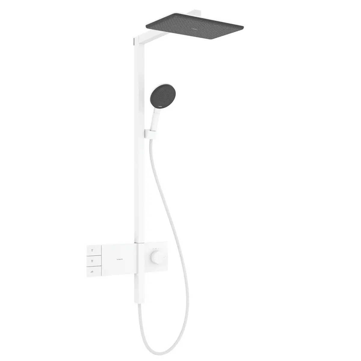 Душевая система Hansgrohe Raindance Alive Q 340/210 2jet ShowerSelect Comfort с термостатом металл Белый матовый (24590700)