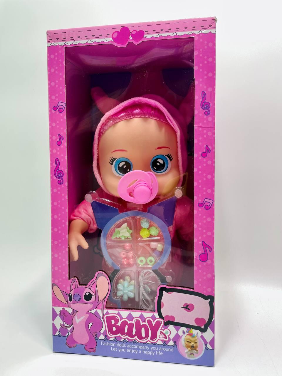 Пупс TK 2426 40/2 музыкальный чип/движется/песня на английском языке/пустышка/набор украшений 30 см - фото 5
