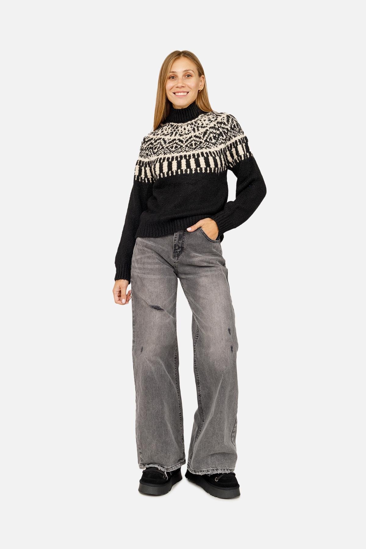 Свитер женский ЦБ-00262323 р. 46 Черный (SKT001026380)