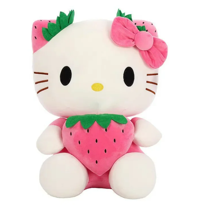 Мягкая игрушка Кошечка Hello Kitty с клубничкой 20 см (2662099558)