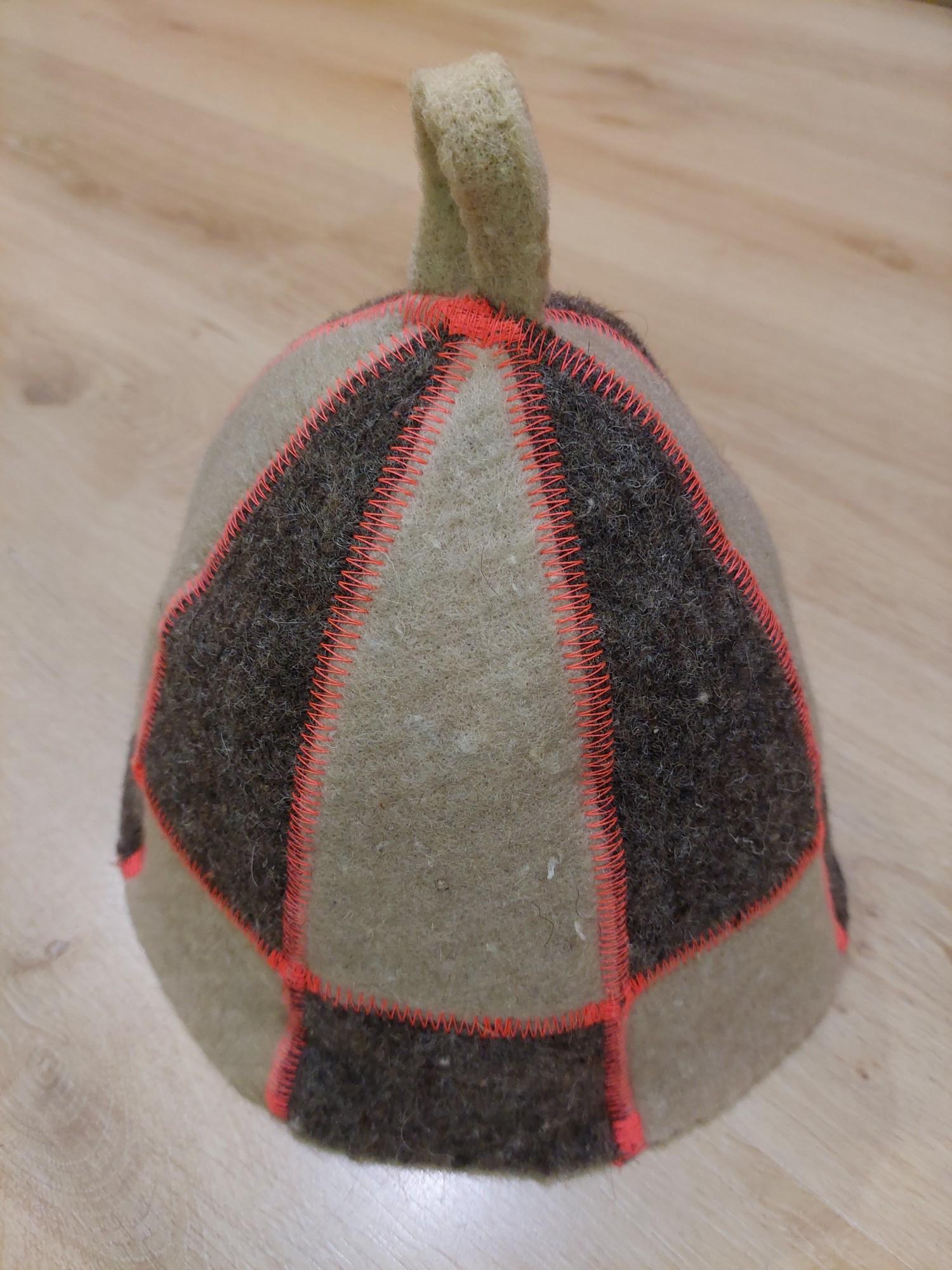 Шапка Lider для бани и сауны комбинация Вath hat войлок Серо-бежевый (27181675) - фото 3 Шапка Lider для бани и сауны комбинация Вath hat войлок Серо-бежевый (27181675) - фото 3