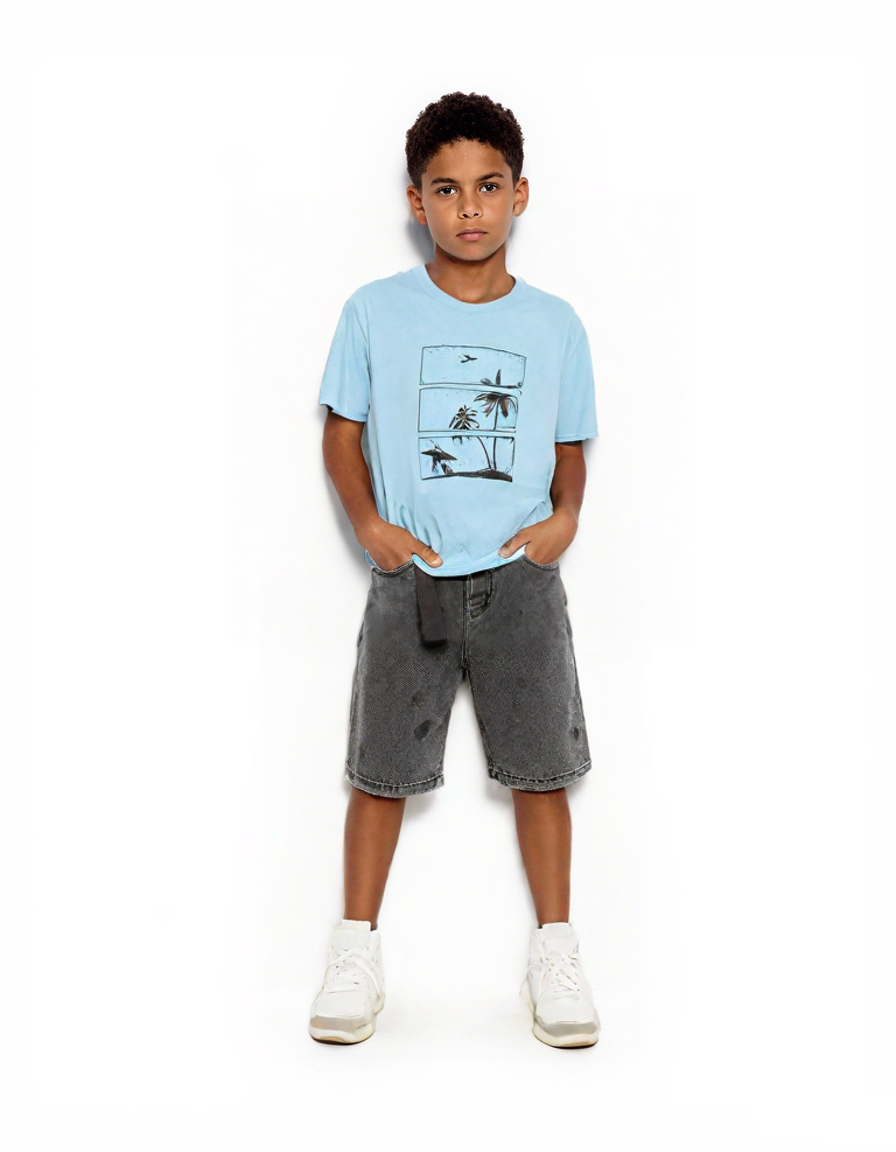 Футболка с коротким рукавом ЦБ-00271770 для мальчика 140 см Голубой (SKT001049450) Футболка с коротким рукавом ЦБ-00271770 для мальчика 140 см Голубой (SKT001049450)