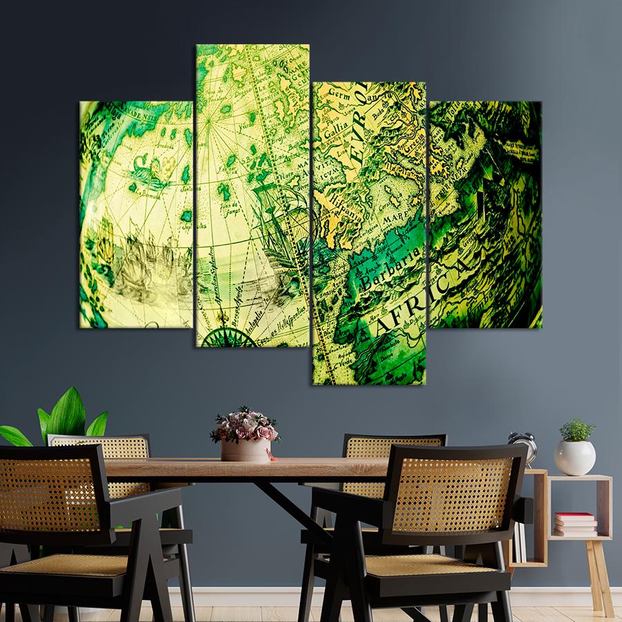 Картина карта Старый глобус крупным планом 129x90 см (A1326-4) Картина карта Старый глобус крупным планом 129x90 см (A1326-4)