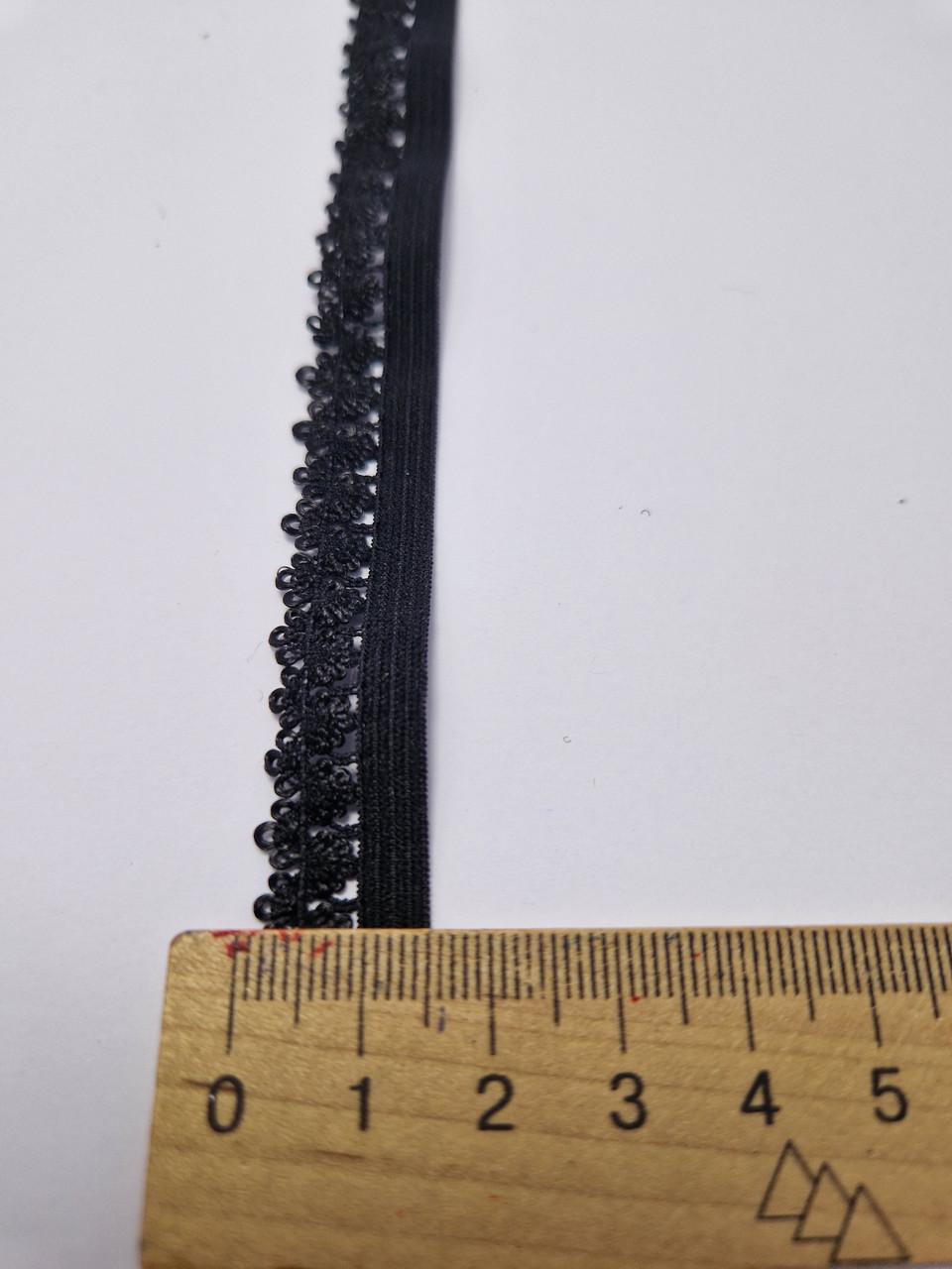 Резинка станова ажурна 1,5 см Чорний (1857307295) - фото 3