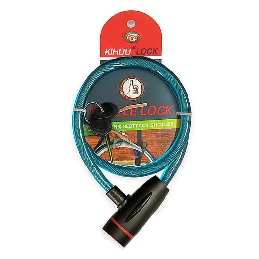 Замок велосипедний тросовий Kihuu Lock 187 1,2x100 см Blue (30167421)