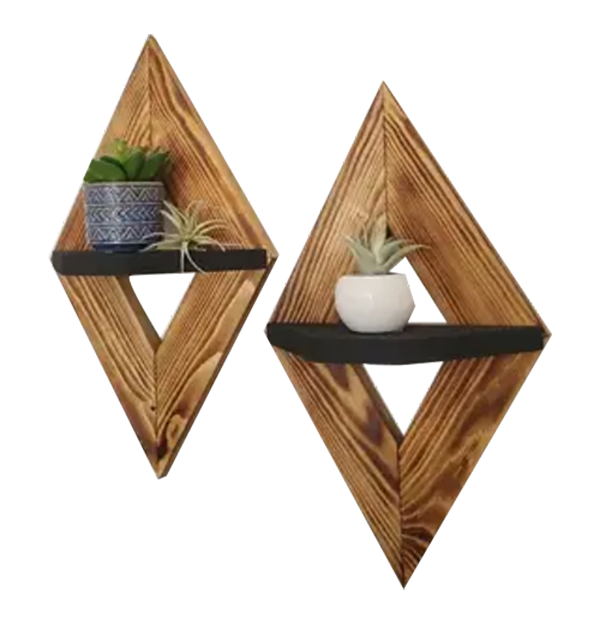 Полочка для цветов из дерева 43х25х10 см (22918355)