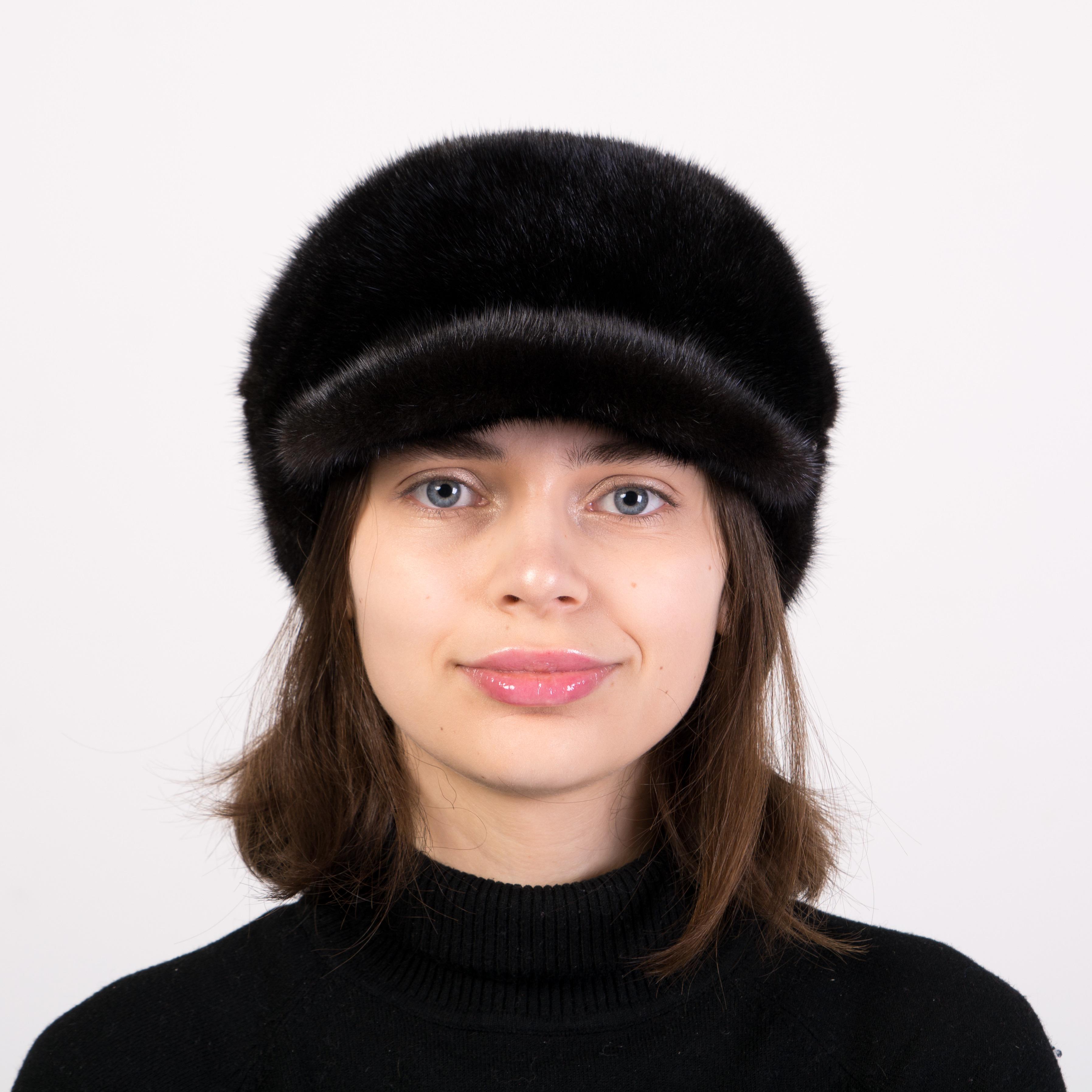 Жокейка женская Меховой стиль Солнышко из натурального меха норки XL-XXL Темно-коричневый (031/C)