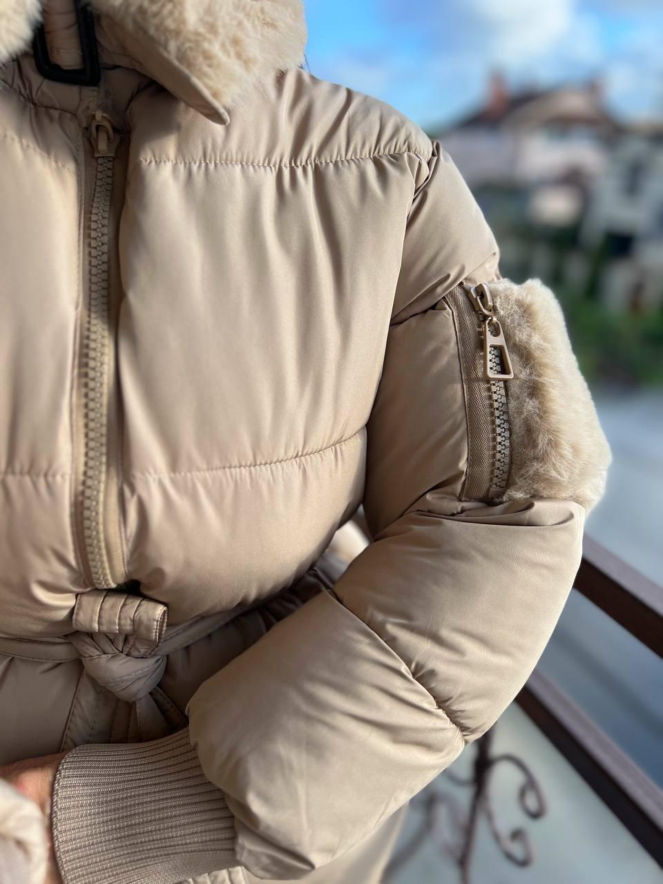 Куртка жіноча Snow Passion 6211 пілот з поясом хутро подовжена р. 44 Бежевий (1007) - фото 8 Куртка жіноча Snow Passion 6211 пілот з поясом хутро подовжена р. 44 Бежевий (1007) - фото 8