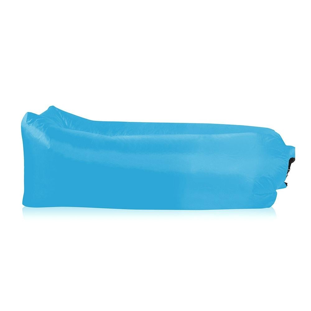 Надувной шезлонг Ламзак Premium GT GoodTake 2,45 м с карманом и чехлом Голубой