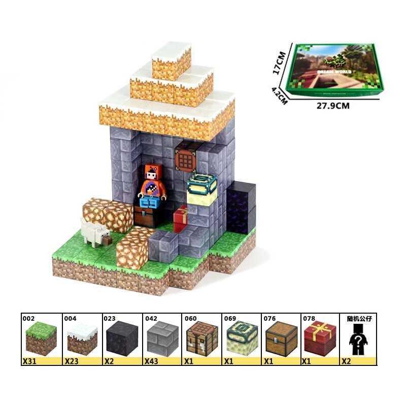 Конструктор магнітний Minecraft LZCK083 фігурки героїв 103 елементи (MTT-198620) - фото 2