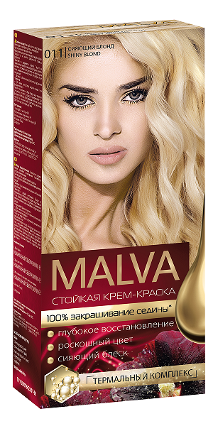 Краска для волос Malva Hair Color 011 Сияющий блонд (101293)
