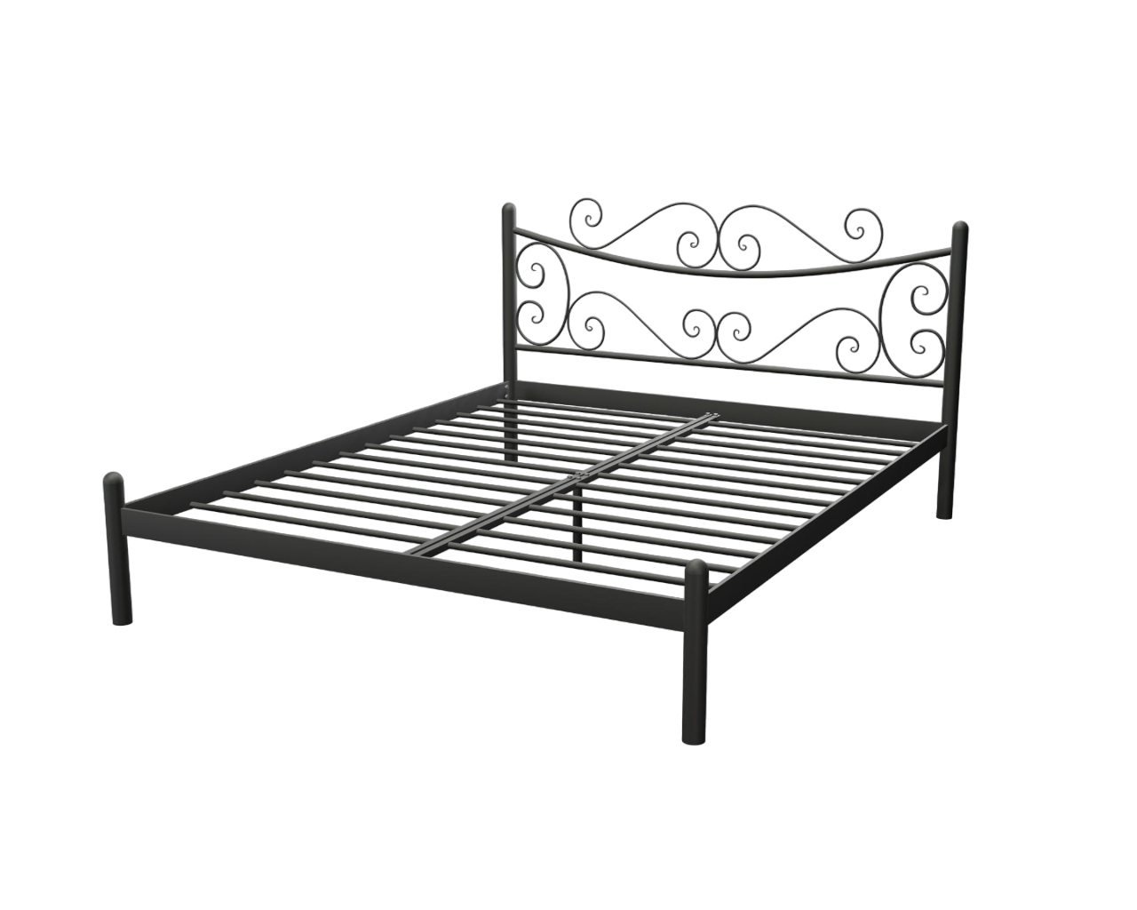 Ліжко двоспальне AzalyaDesign 140х200 см Темно-сірий (ten_0046)