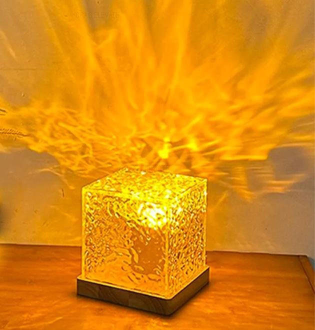 Ночник проектор КУБ с проекцией воды аккумуляторный с пультом и приложением RGB Dynamic water (80021047) - фото 12