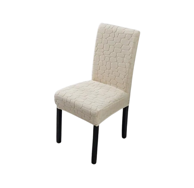 Чехол на стул Велюр Beigestone универсальный Бежевый (2244441584)