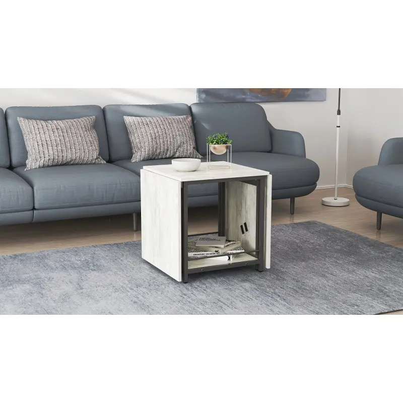 Стіл журнальний трансформер Ferrum-decor Kub Kombo Чорний метал ДСП Бетон (FRD-105155) - фото 7