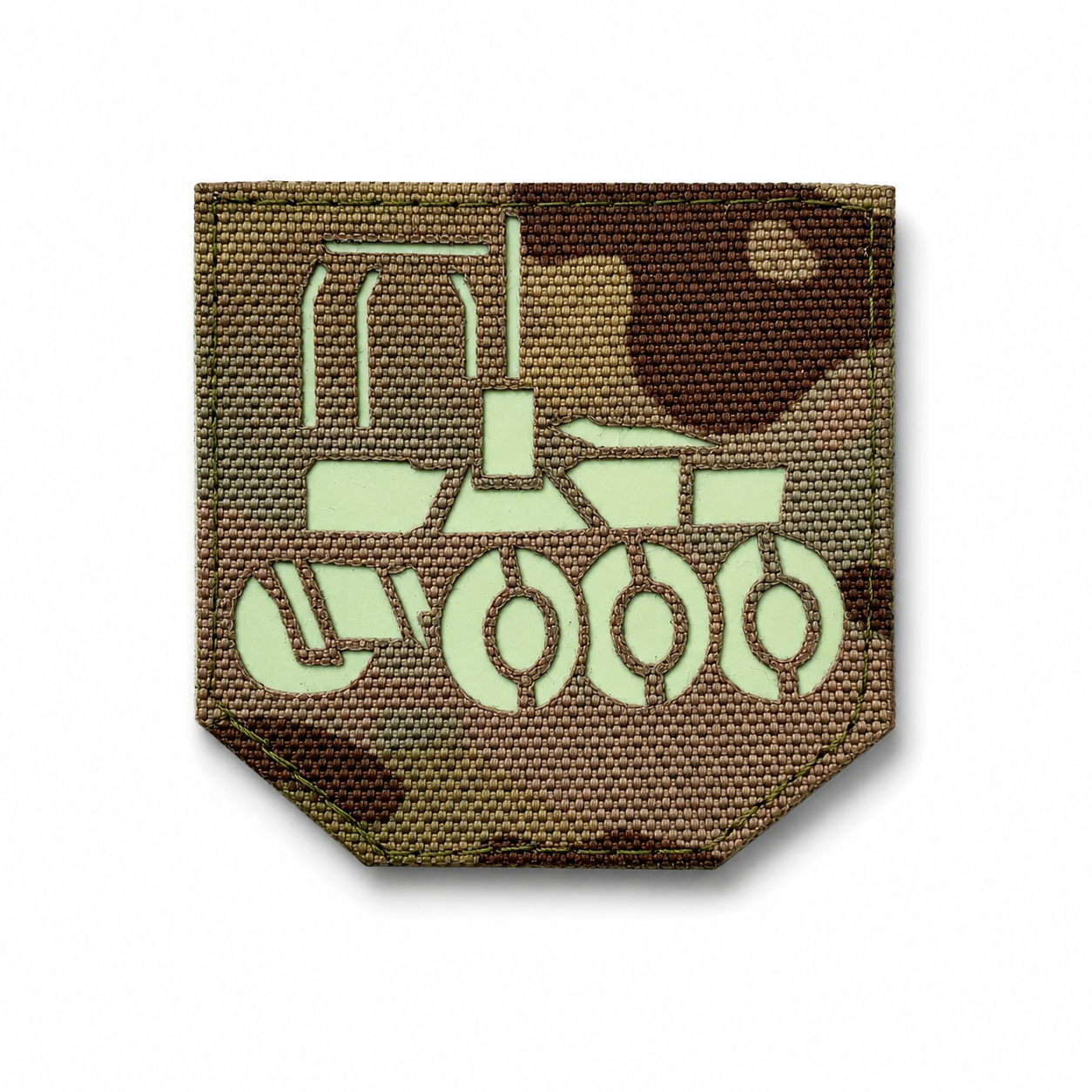 Шеврон на липучке Laser Cut Логистический НРК 6,5х6,5 см Мультикам/Люминистентный