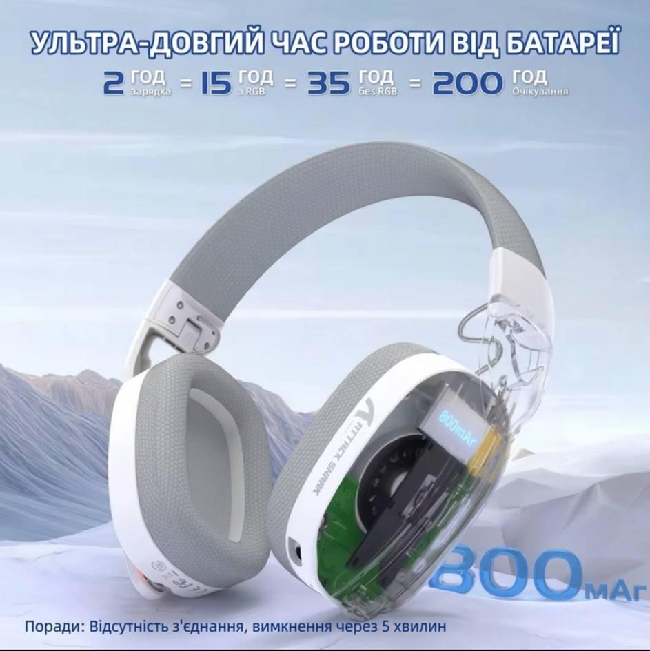 Наушники Attack Shark L90 Белый - фото 6