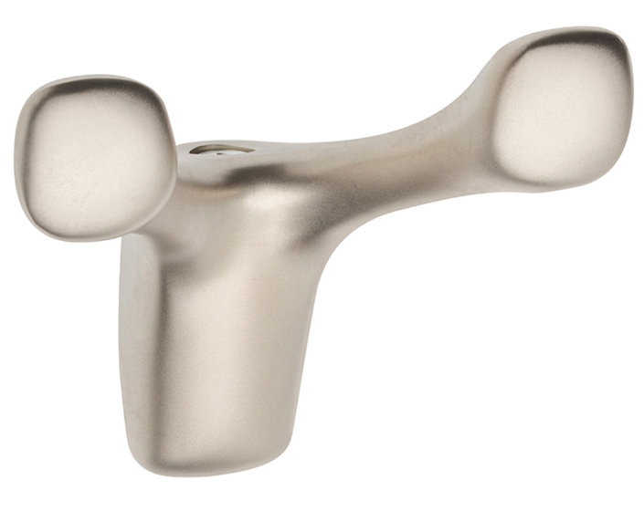 Гачок для одягу настінний GTV TOLED В0 металевий 79х58,5х38 мм Сатин (24788697) - фото 1