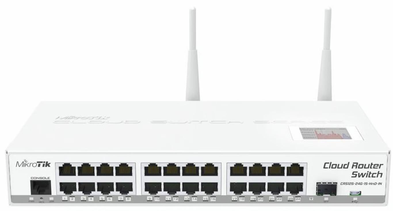 Комутатор керований Mikrotik CRS125-24G-1S-2HnD-IN (500443)