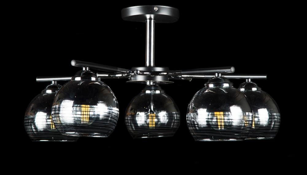 Люстра с плафонами Ray LGH60011/5 BK/CR (IR006477)