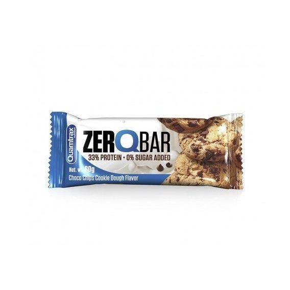 Протеїновий батончик Quamtrax Zero Qbar 60 g Choco Chips Cookie Dough