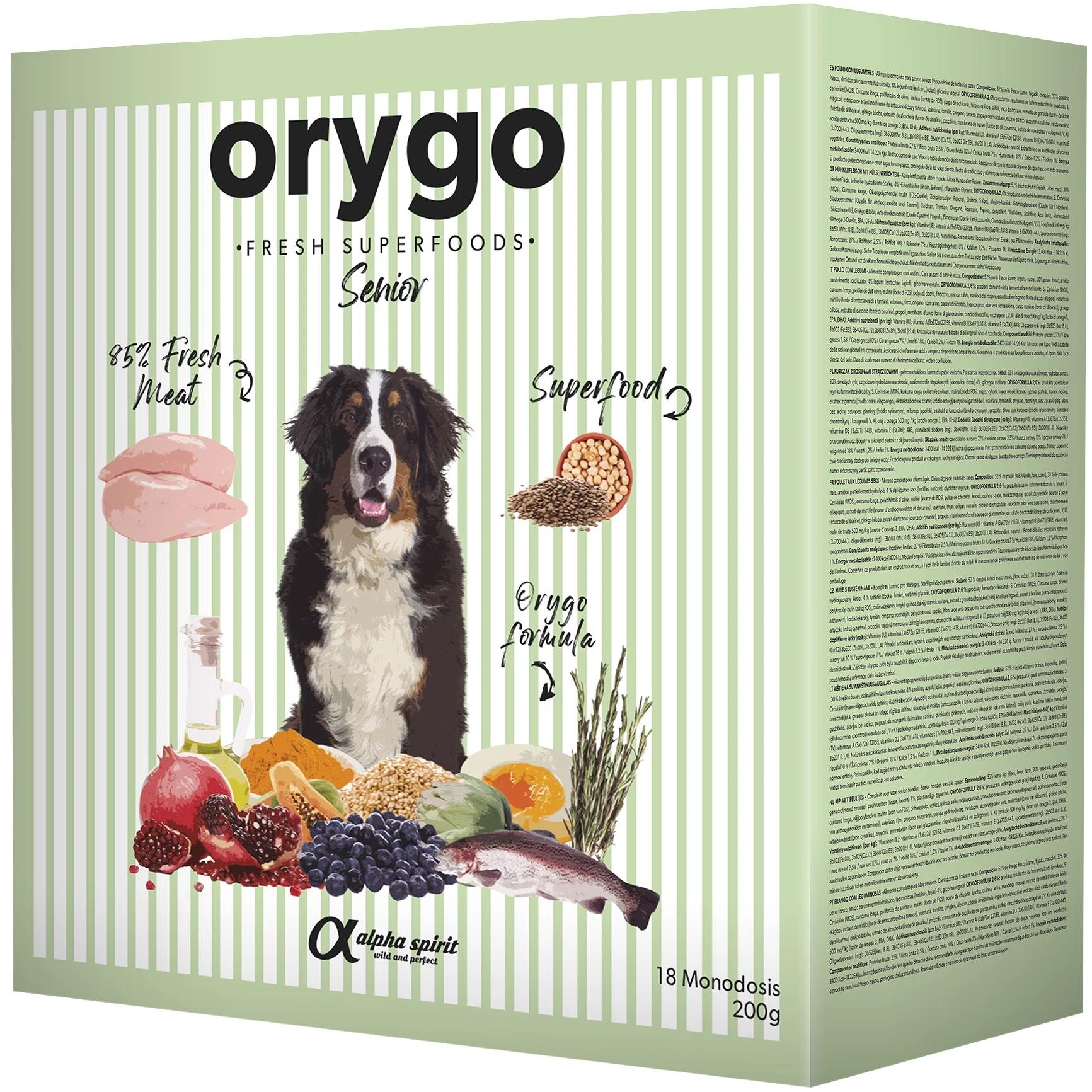 Корм полувлажный ORYGO Senior для стареющих собак всех пород с курицей и бобовыми 3,6 кг (ORYGD030510046) Корм полувлажный ORYGO Senior для стареющих собак всех пород с курицей и бобовыми 3,6 кг (ORYGD030510046)