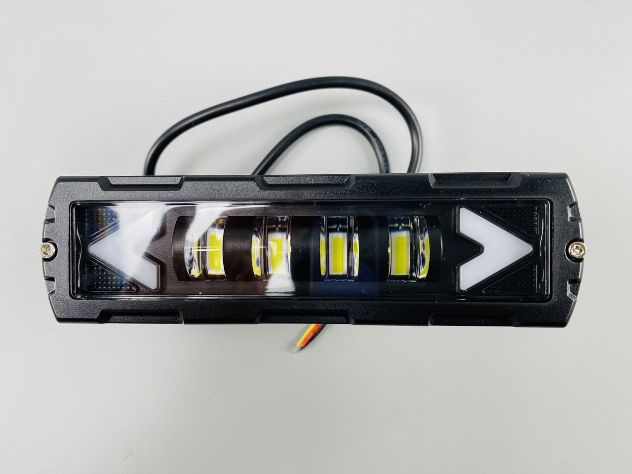 Лампа светодиодная для внедорожника LED прямоугольная 6 Led диодов противотуманная