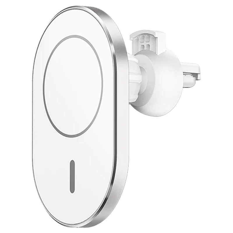 Автодержатель с беспроводной зарядкой WIWU Liberator Wireless Charger with MagSafe White (CH306)