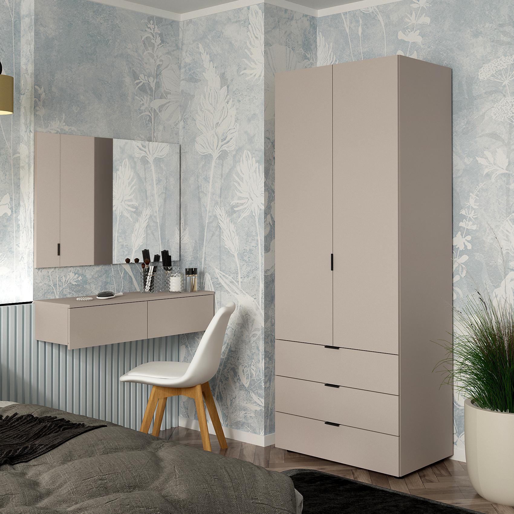 Тумба та дзеркало Doros Левія 100х32х100 см Кашемір (42005237)