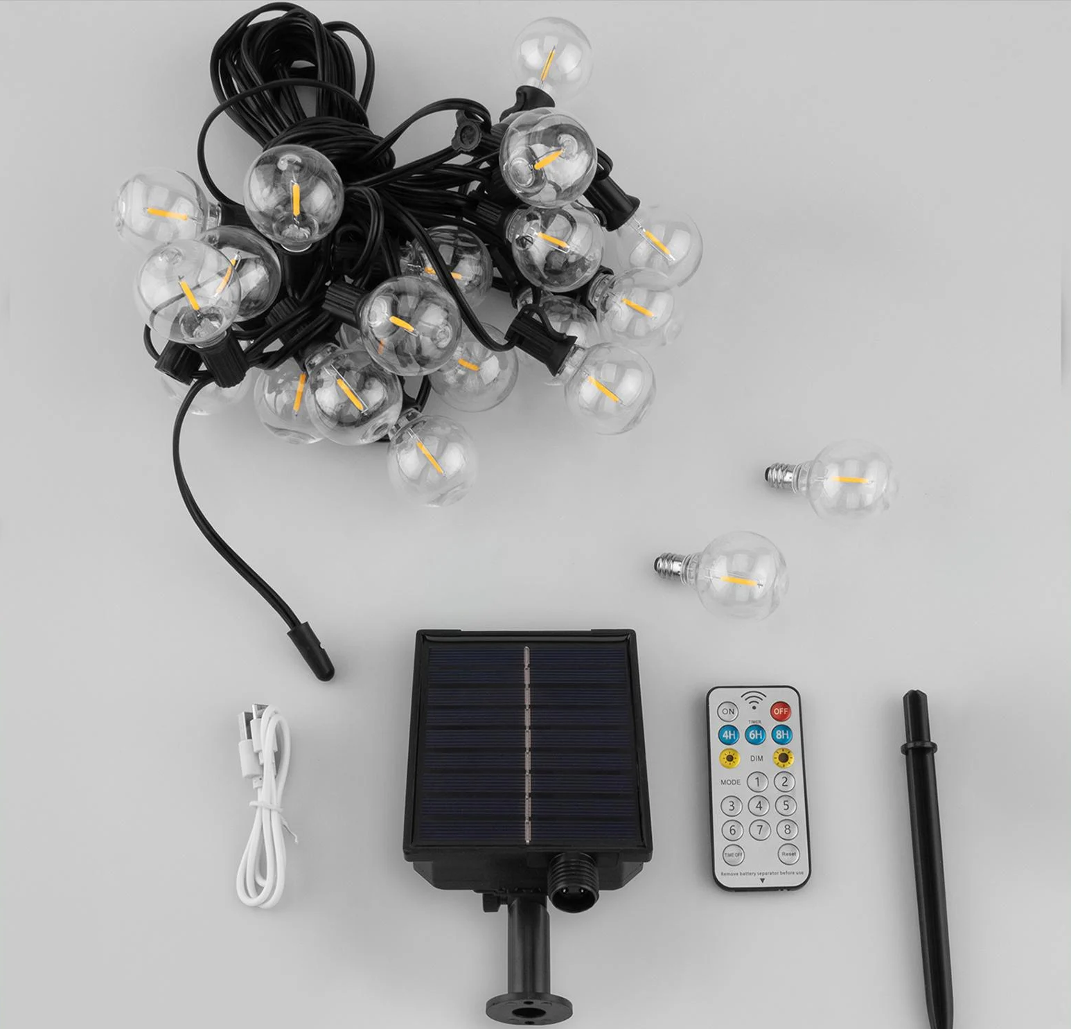 Гирлянда на солнечной батарее Lumiled Callis2 20 LED-фонариков и 2 шт. в 10,55 м 2700 K IP44 с пультом/зарядка USB (10678) Гирлянда на солнечной батарее Lumiled Callis2 20 LED-фонариков и 2 шт. в 10,55 м 2700 K IP44 с пультом/зарядка USB (10678)