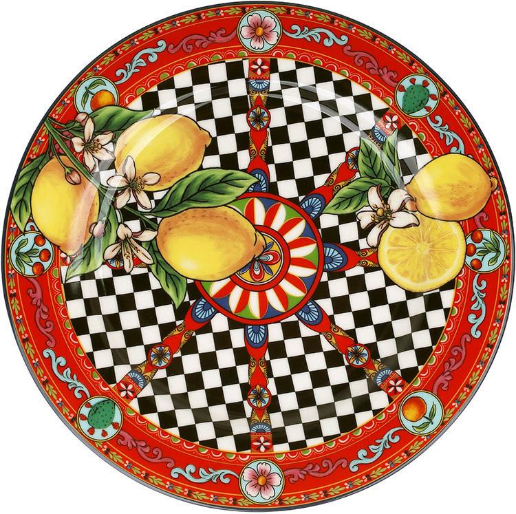 Набор фарфоровых тарелок Sicilia Limoni 19 см