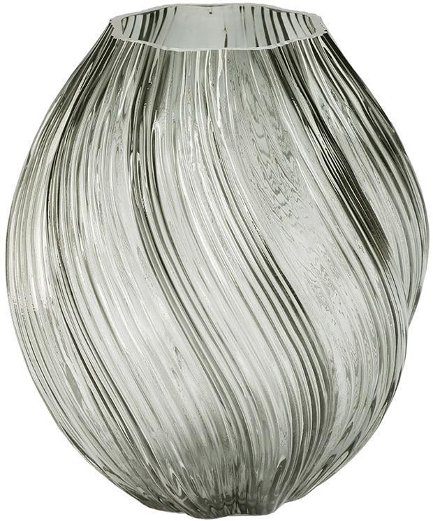 Ваза для цветов стеклянная декоративная Miranda 17х21 см Серый