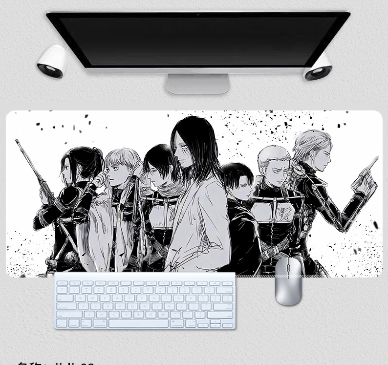 Коврик для мышки с Аниме принтом Attack on Titan 800х300х3 мм (0648)