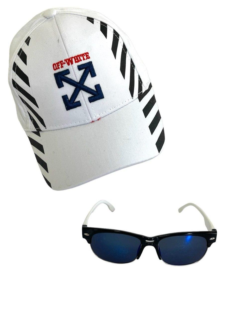 Кепка для хлопчика 4-5 років з сонцезахисними окулярами Білий (2245373795)