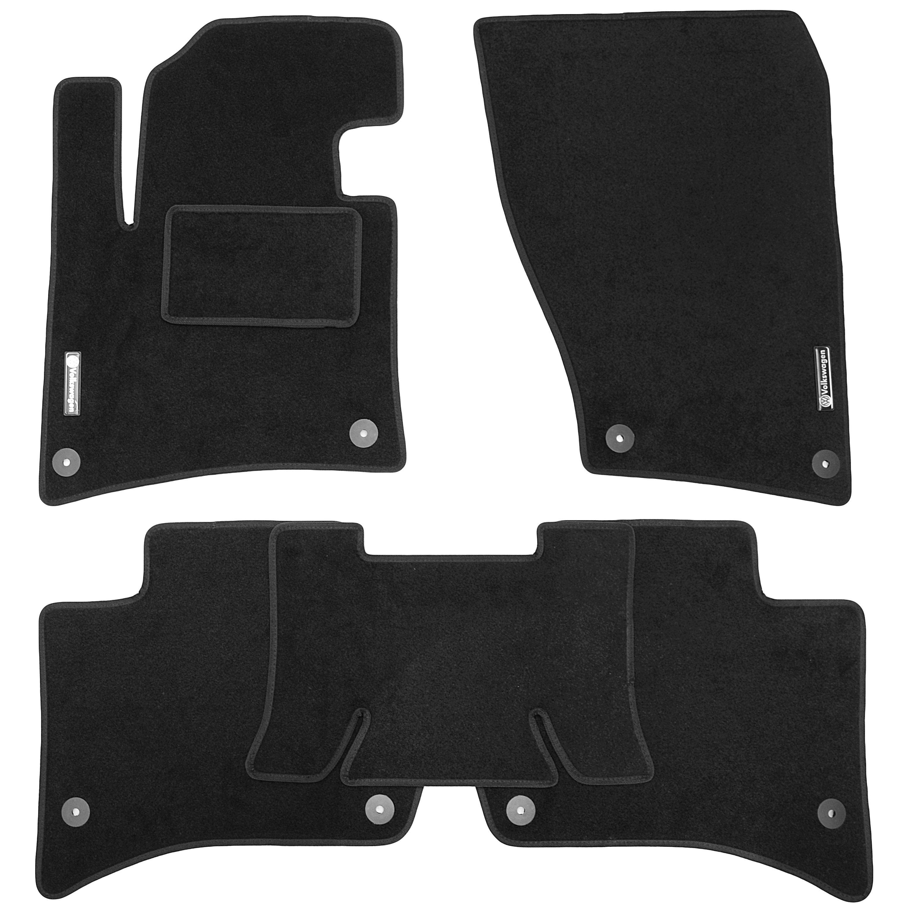 Коврики в салон для Volkswagen Touareg '10-18 текстильные Черный (21592)