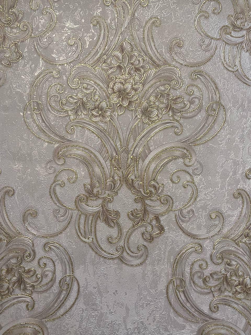 Обои виниловые горячего тиснения Слов'янські шпалери 9009-06 Шарлиз под шелк на флизелиновой основе 1,06х10 м (4752232061941)