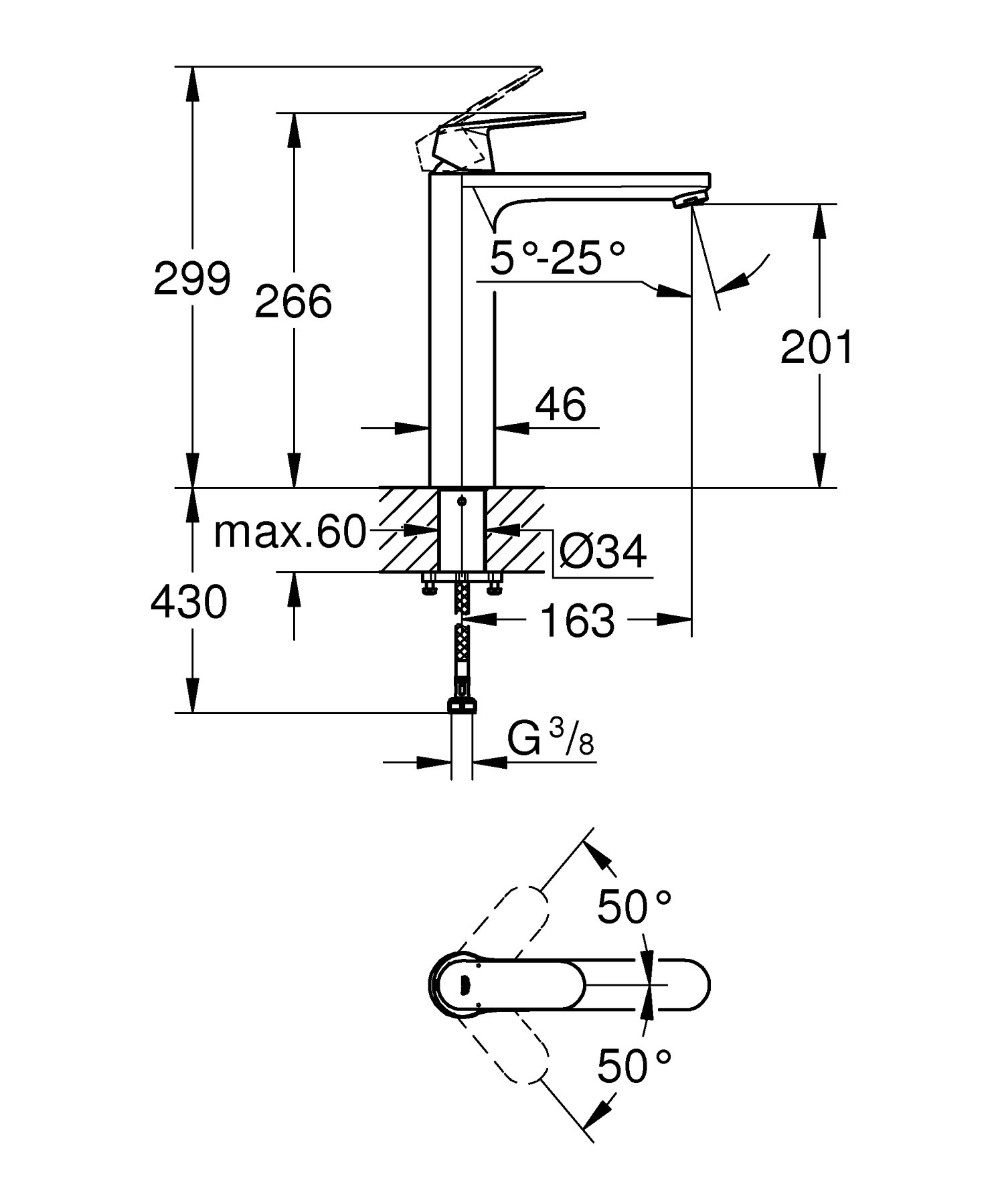 Змішувач для кухні Grohe Eurosmart Cosmopolitan XL (23921000) - фото 7