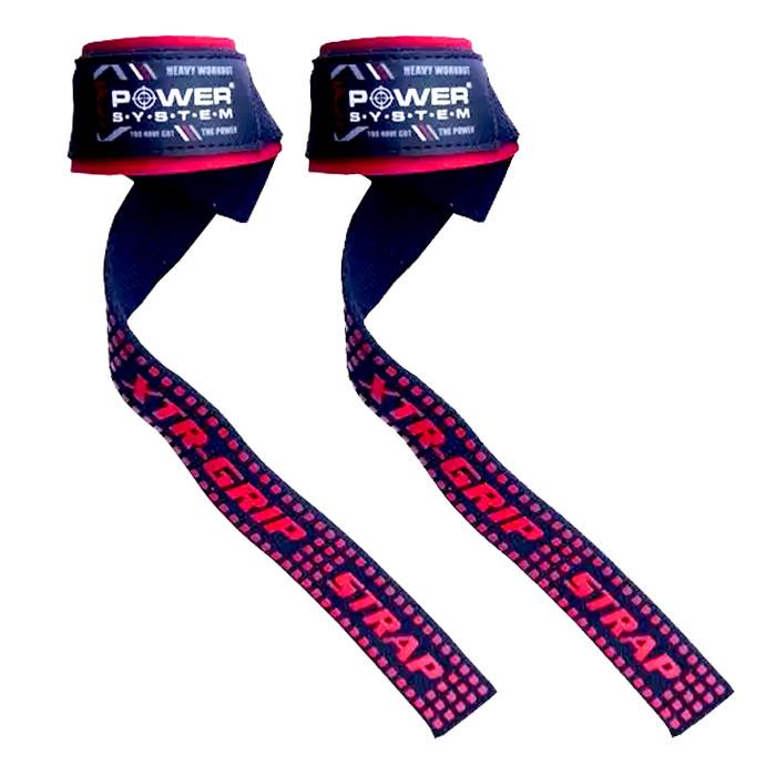 Лямки для тяги Power System PS-3430 XTR-Grip Straps Black/Red (21398855) - фото 4