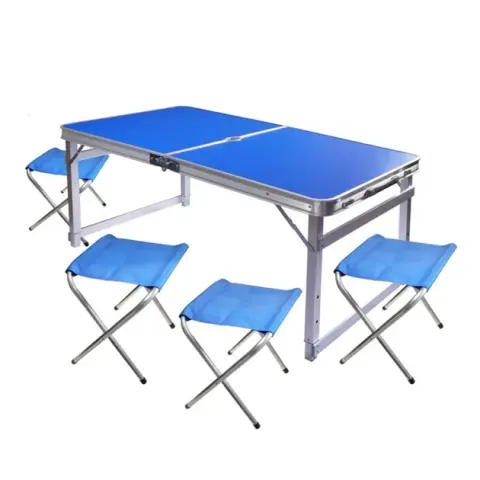 Стіл-валіза розкладна посилена для пікніка зі стільцями Стіл-валіза розкладна посилена для пікніка зі стільцями