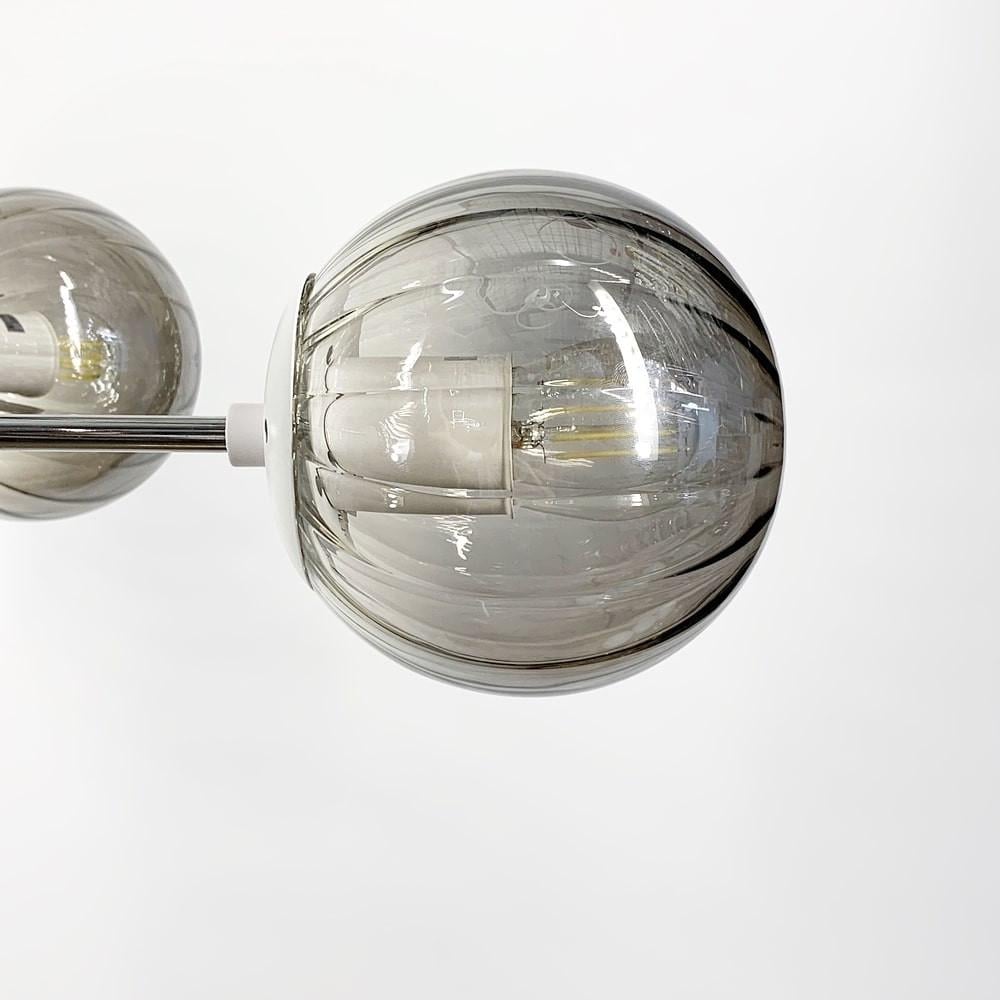 Люстра з білою фурнітурою на 8 графітових плафонів Ø 85 см Хром (51797/8 CH+WT+GR) - фото 3 Люстра з білою фурнітурою на 8 графітових плафонів Ø 85 см Хром (51797/8 CH+WT+GR) - фото 3