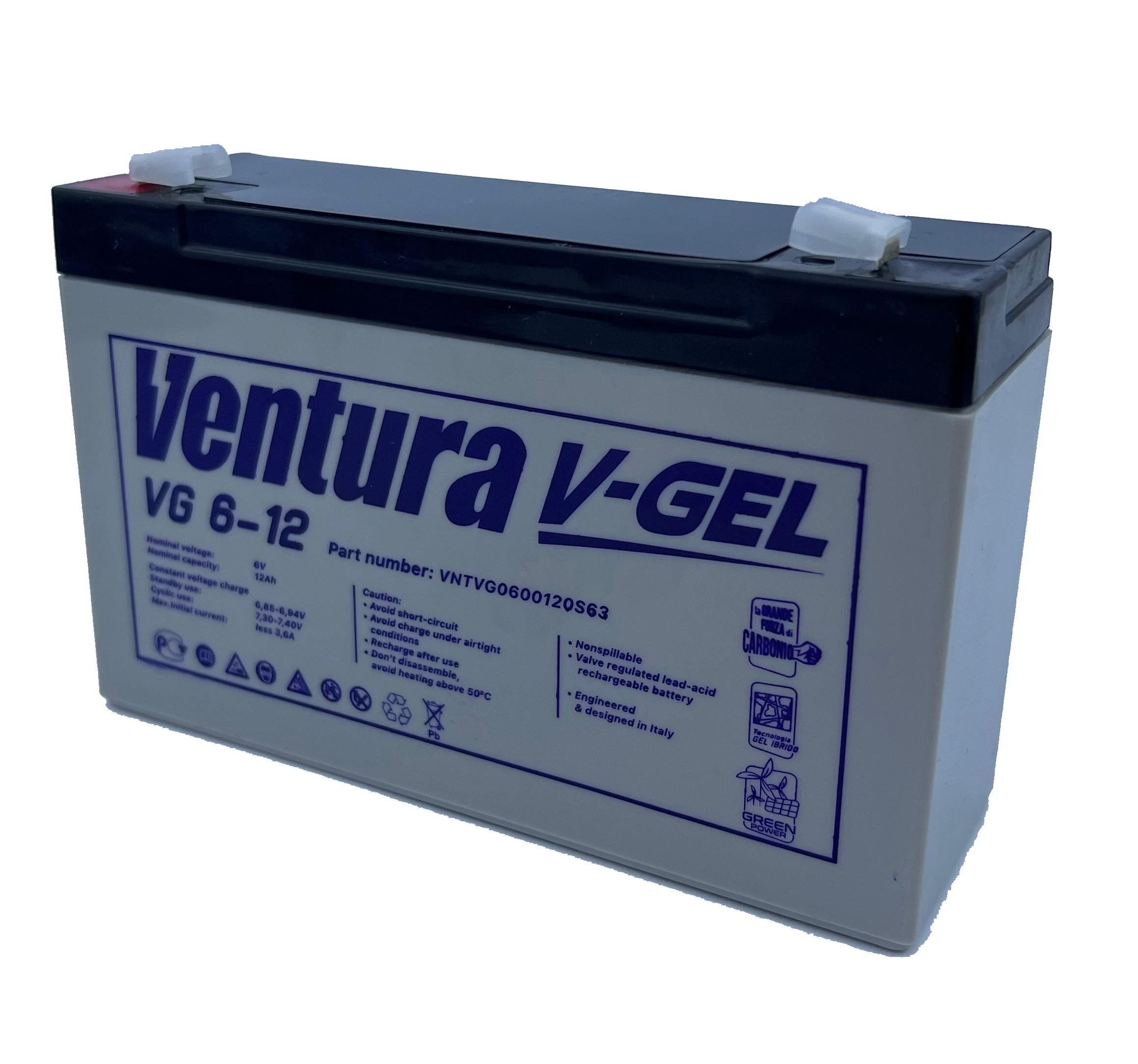 Акумулятор для ДБЖ Ventura VG 6-12 V-Gel 6В 12 Аг (20645093)