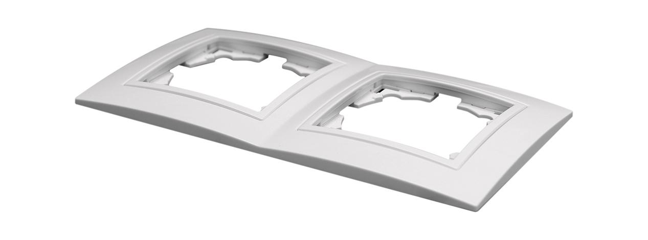 Рамка двомісна MARSHEL ELEGANT FЕ-2 White