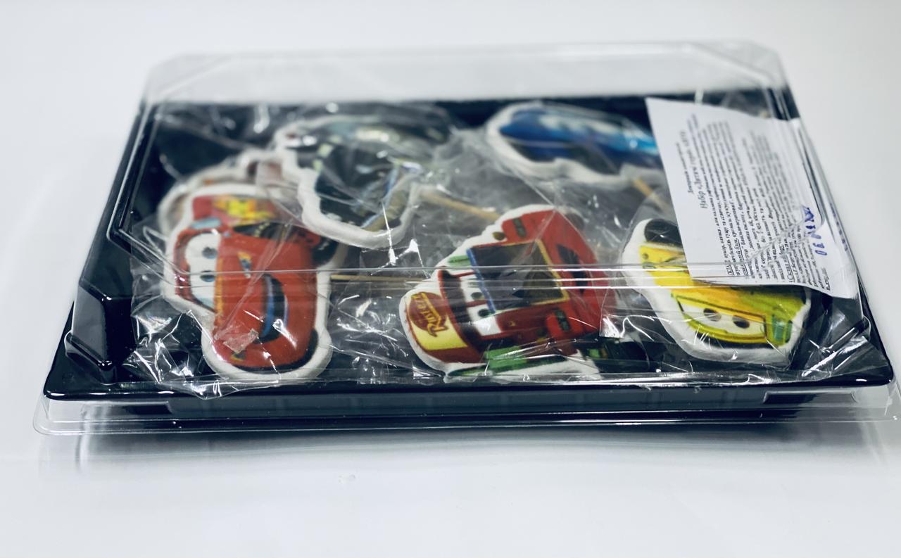 Кондитерські фігурки цукрові на дитячий торт набір з мультфільму машинки Тачки - фото 2 Кондитерські фігурки цукрові на дитячий торт набір з мультфільму машинки Тачки - фото 2