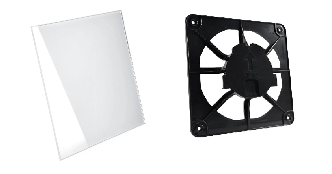 Вентиляційна решітка AirRoxy dRim grill та пластикова панель Білий глянцевий (02-380160)