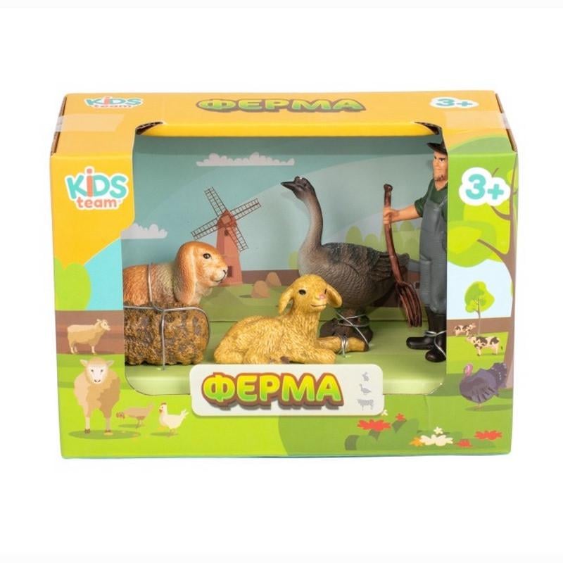 Детский игрушечный набор Kids Team Ферма с гусем, овцой и кроликом (IG-173-N-509)