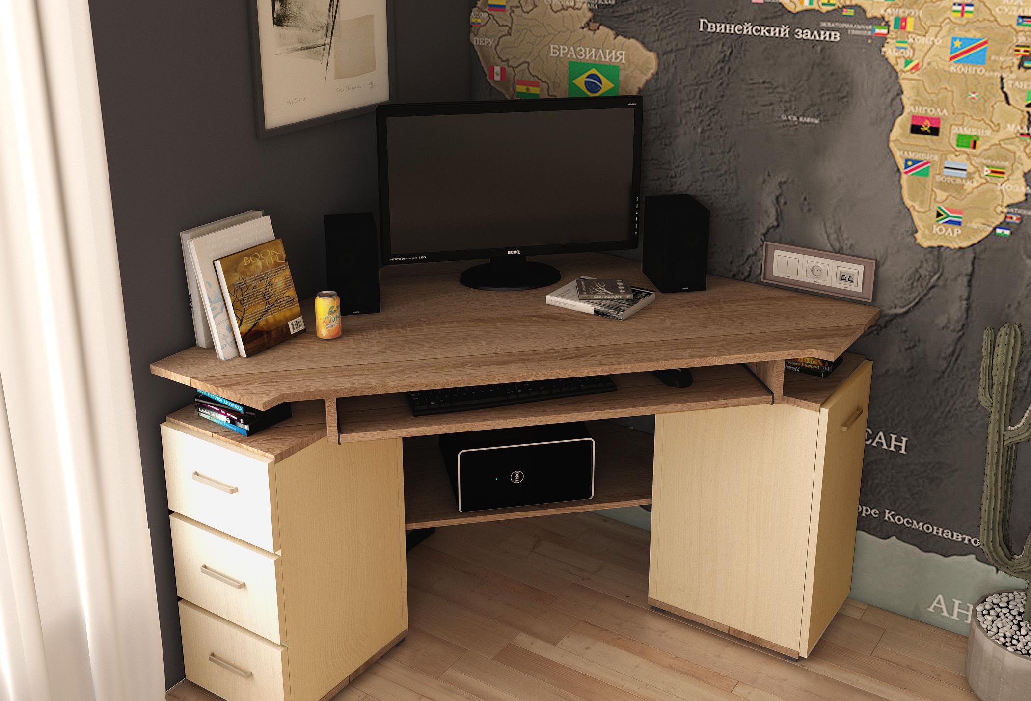 Компьютерный стол Летро Пиксель угловой 110x110 см - фото 3